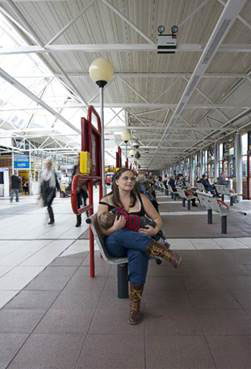 Breastfeeding in the bus station